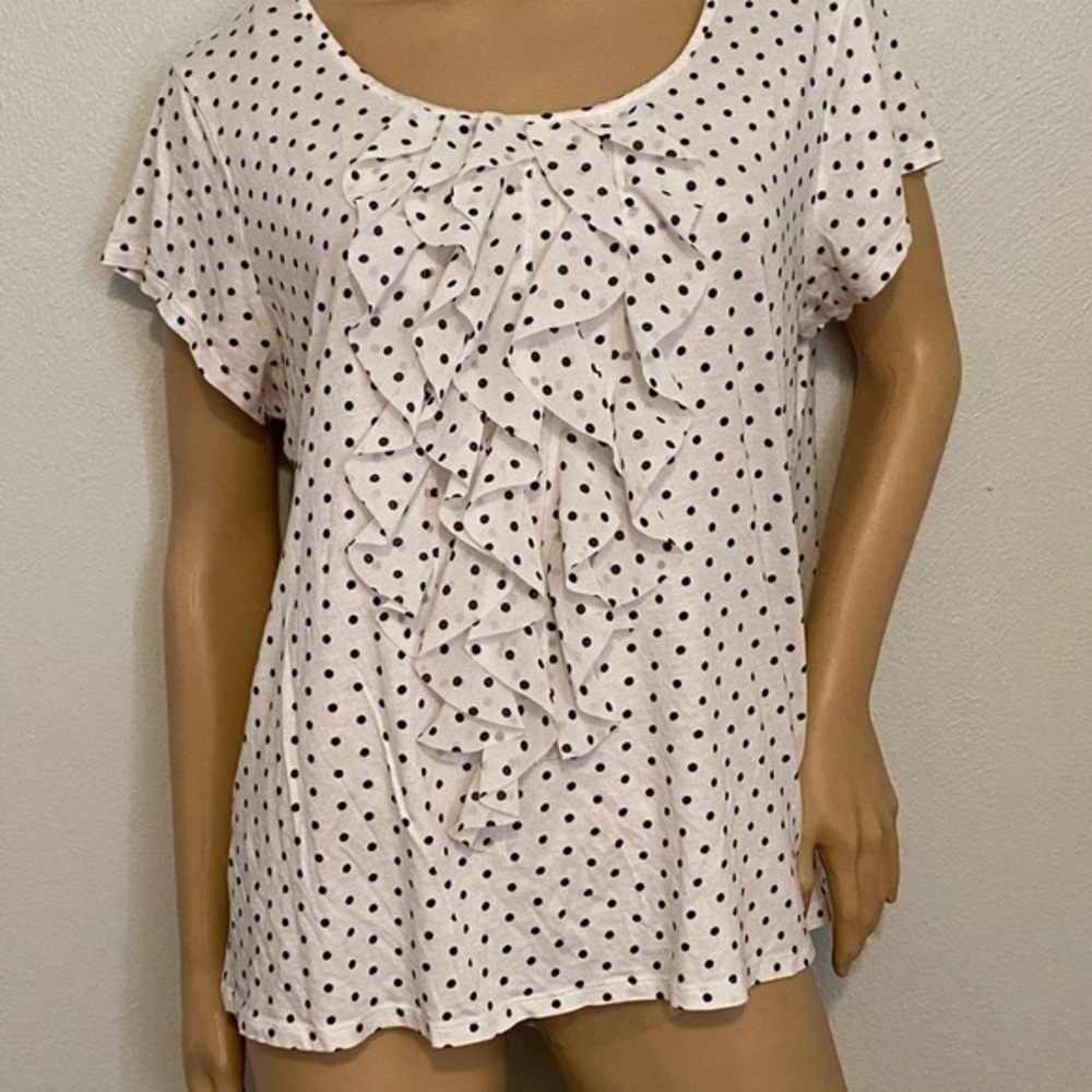 Elle polka dot stretch top size 1X - Picture 6 of 8